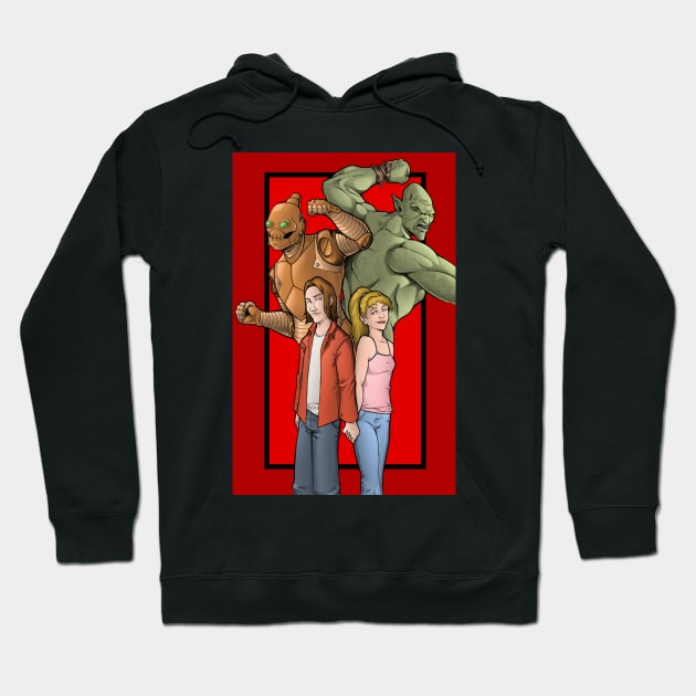 robot monster girl Hoodie by super villain